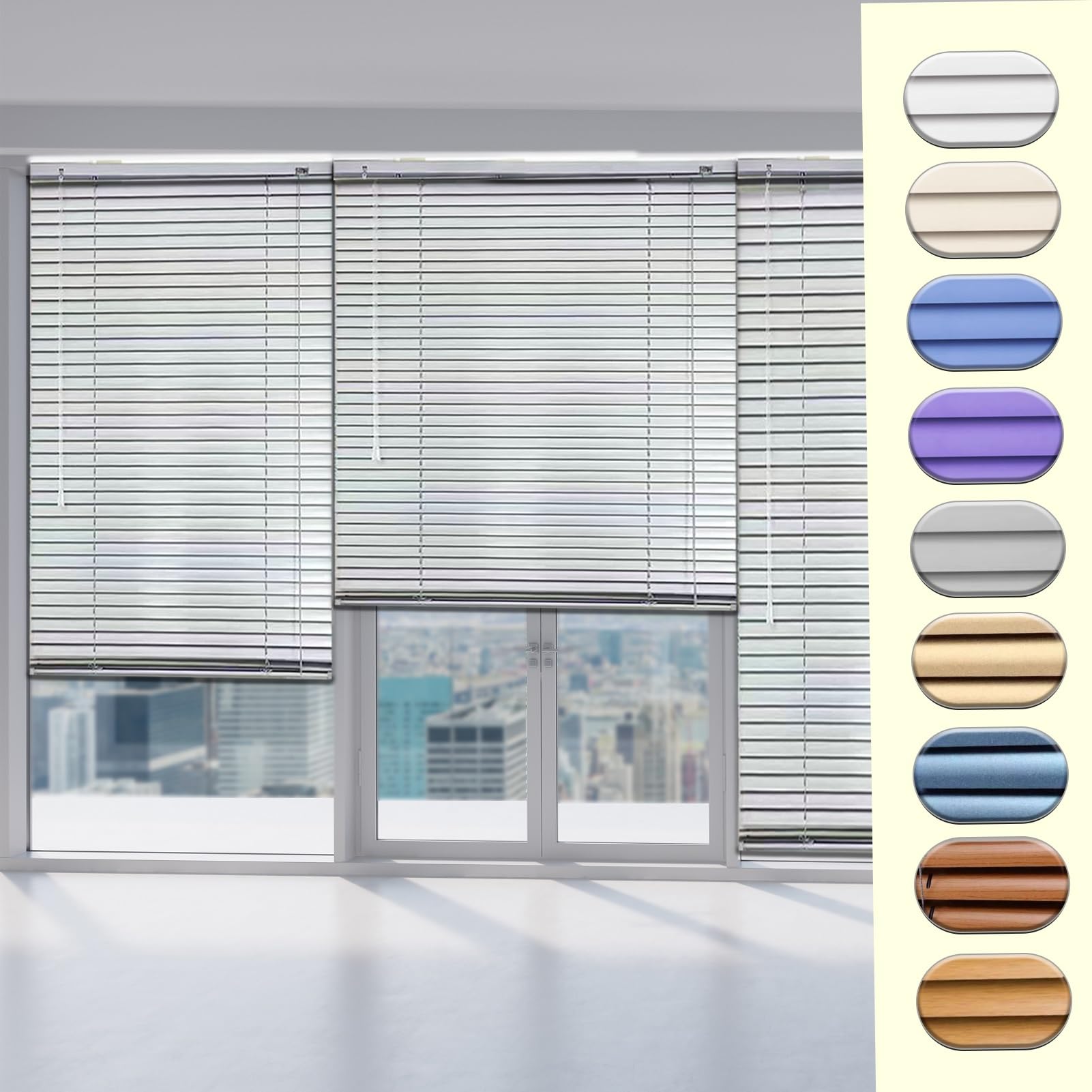 Amazon｜120 x 90 cm ブラインド, 調光 遮光, アルミブラインド, 全42